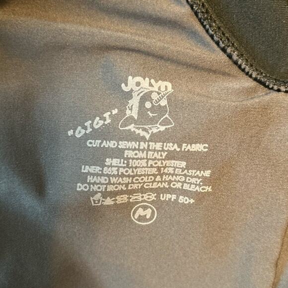 NWOT Rare Jolyn Gigi Black Maillot High Cut a leg One Piece swimsuit Size Medium - Picture 5 of 7